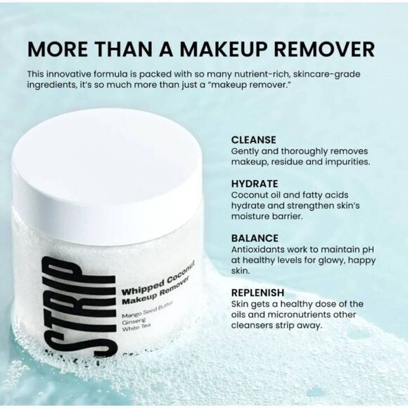 BNIB~Strip Makeup Whipped Coconut Makeup Remover~3.4 Fl. Oz. - Picture 4 of 5